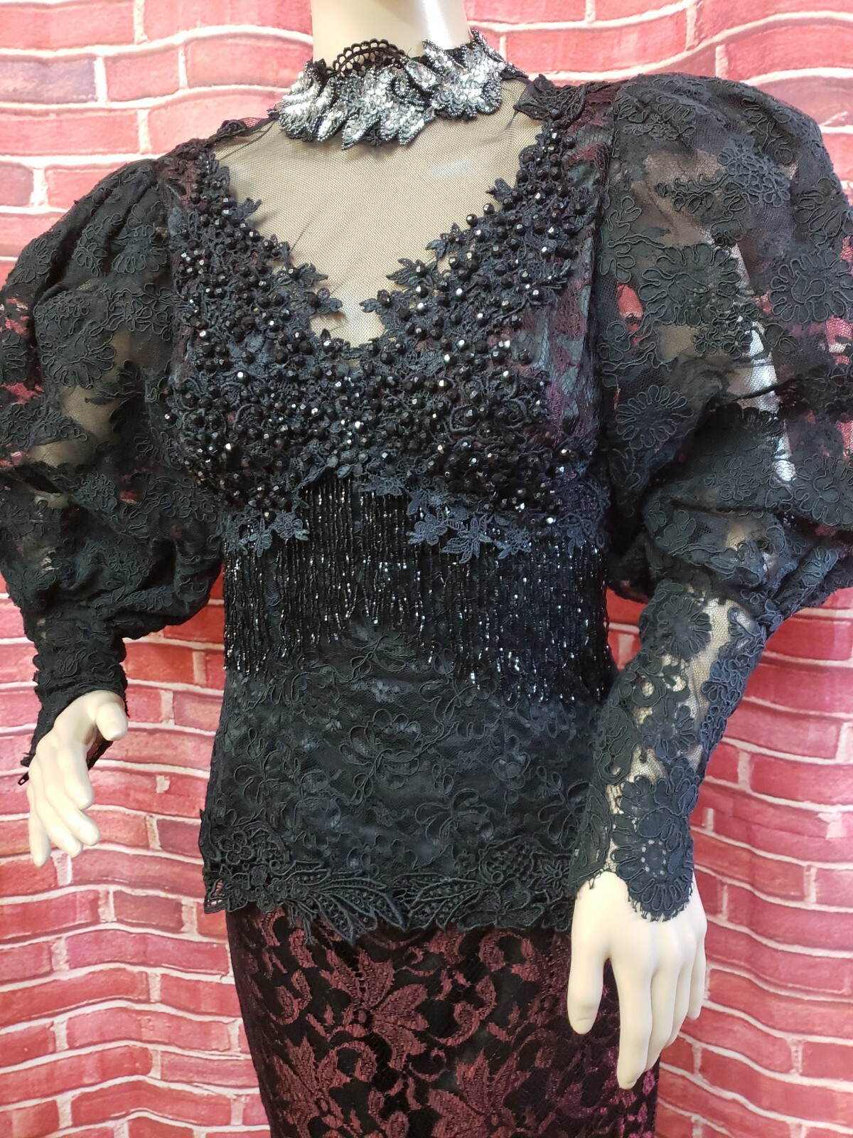 The Young Quinlan Co VTG Minneapolis ARTWEAR Edwardian COLLECTIBLE Dress XS?#CB3