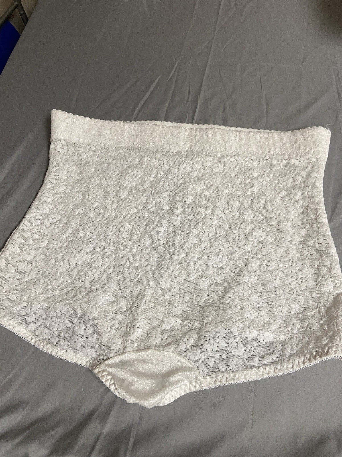 Vintage White Lace Instant Shaping By Plusform Girdle Panty Brief 5X 40 NWOT