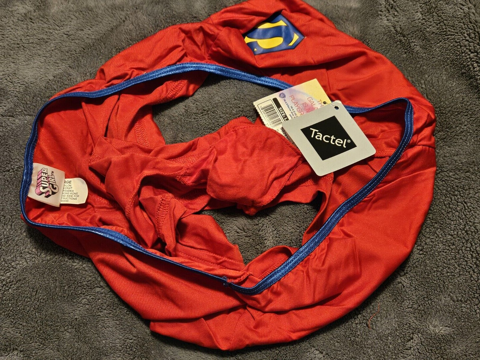SuperGirl Intimates Women’s Boyleg Nylon Spandex Panties Sz: LARGE Color: RED