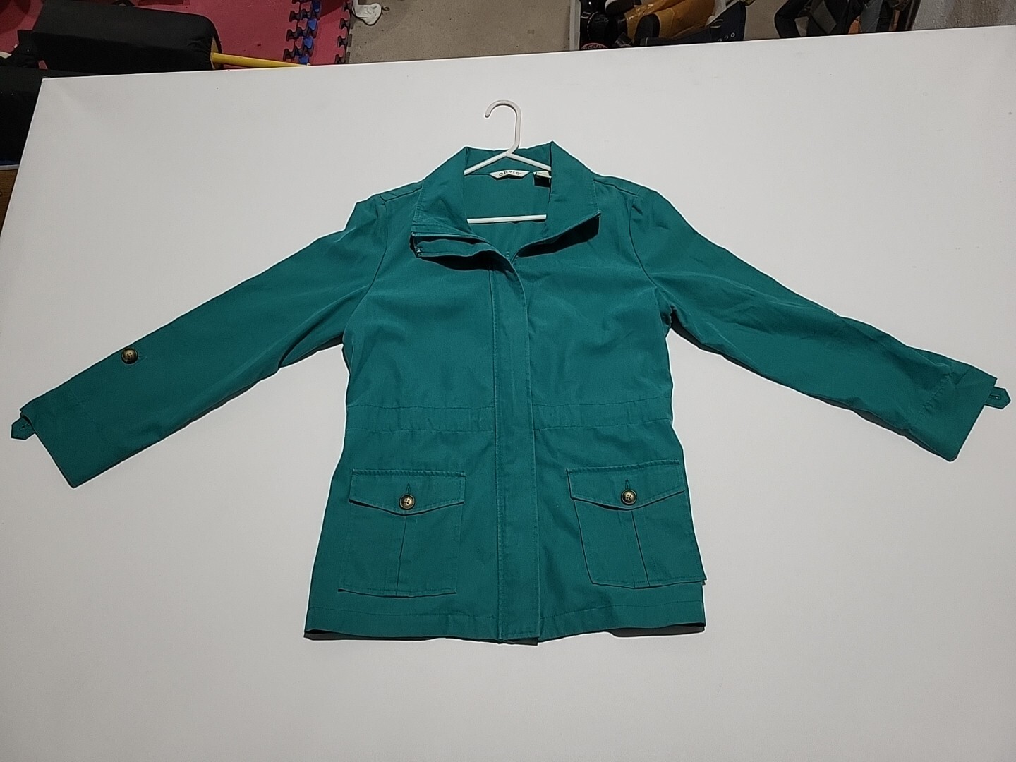 Vintage Orvis Jacket Women’s Medium Green Full Zip Polycot 80’s Casual Outdoors