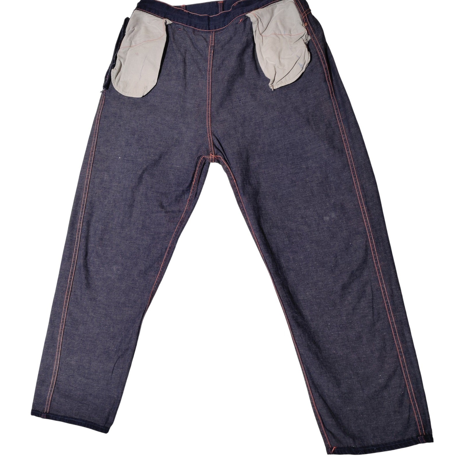 Ranch Craft High Rise Women’s Denim Jeans Talon Zip 35×28.75″ 50s 60s Imperfect