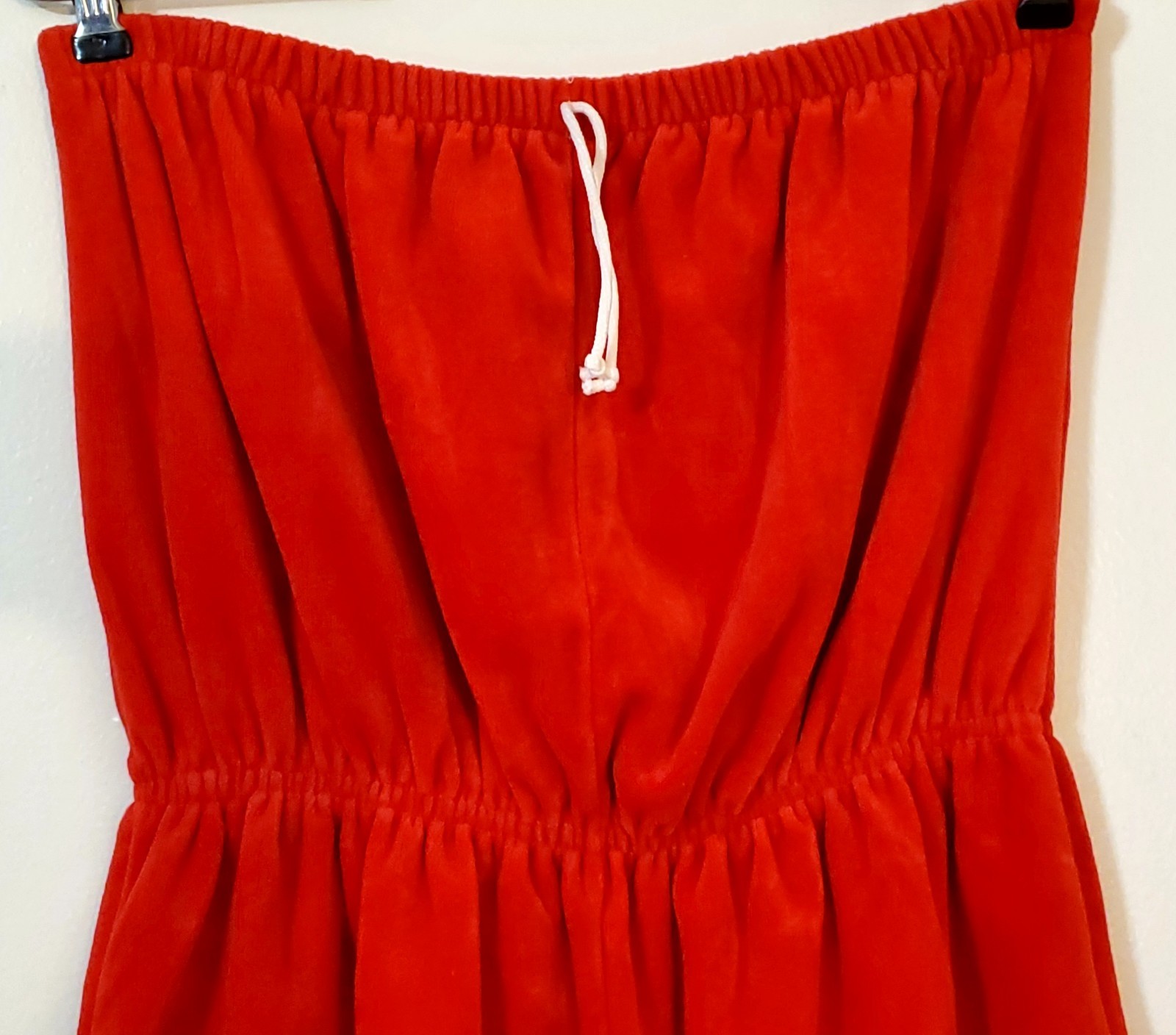 Authentic Vintage Red Terry Halter Shorts Romper sz XXL (see measurements)!