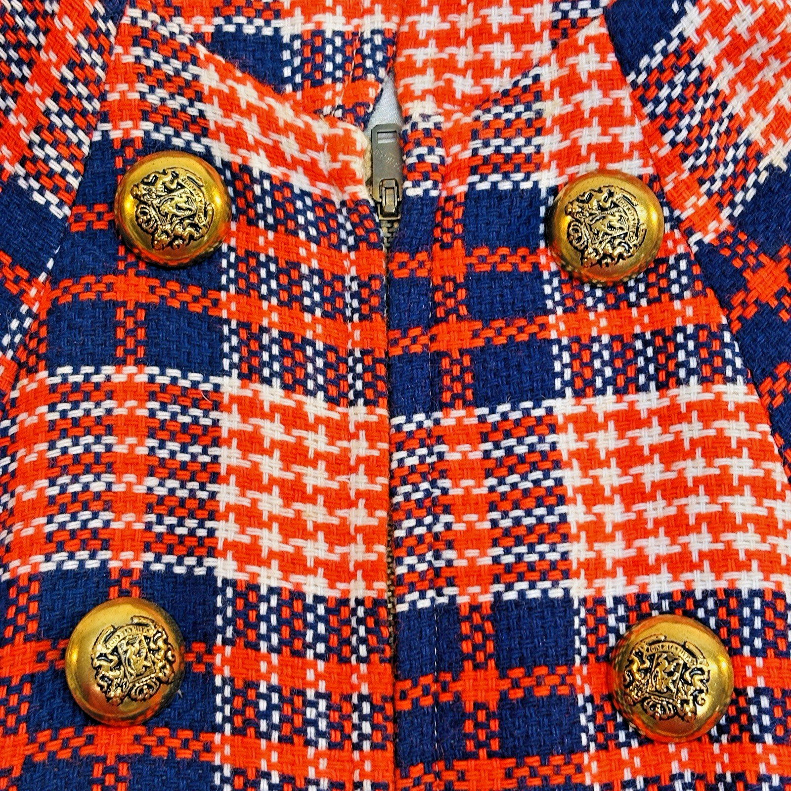 Queen of The Capes Country Place 100% Wool Cape Poncho 60s VTG Windowpane Plaid