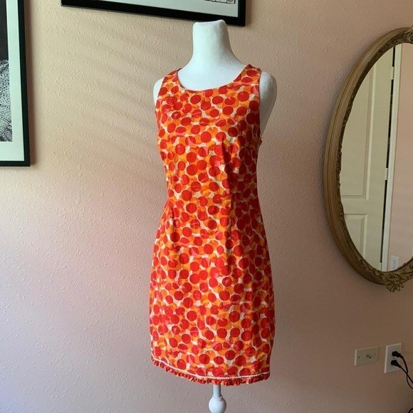 Adorable Y2K Funky Maximal Orange Polka Dot Twee Dress