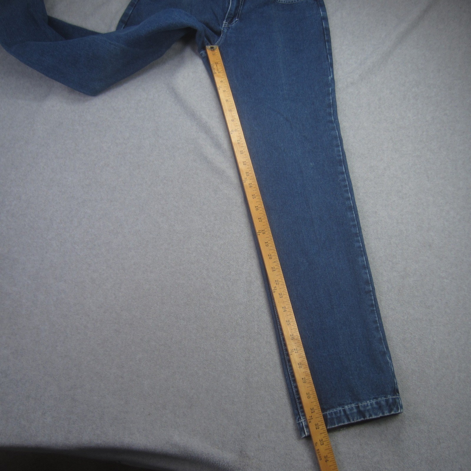 Vintage FUBU The Collection Jeans Womens 9 /10 Blue Straight Leg Logo Y2k