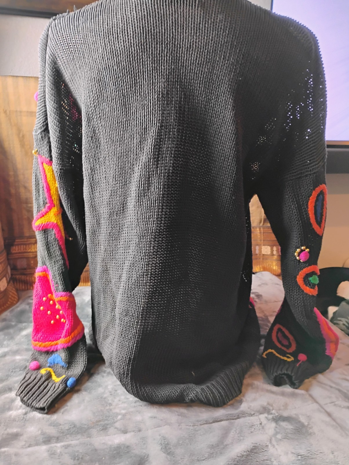 Vintage 90’s International Sportswear Co Woman’s Sweater Sz 2X Stars Hearts Rare