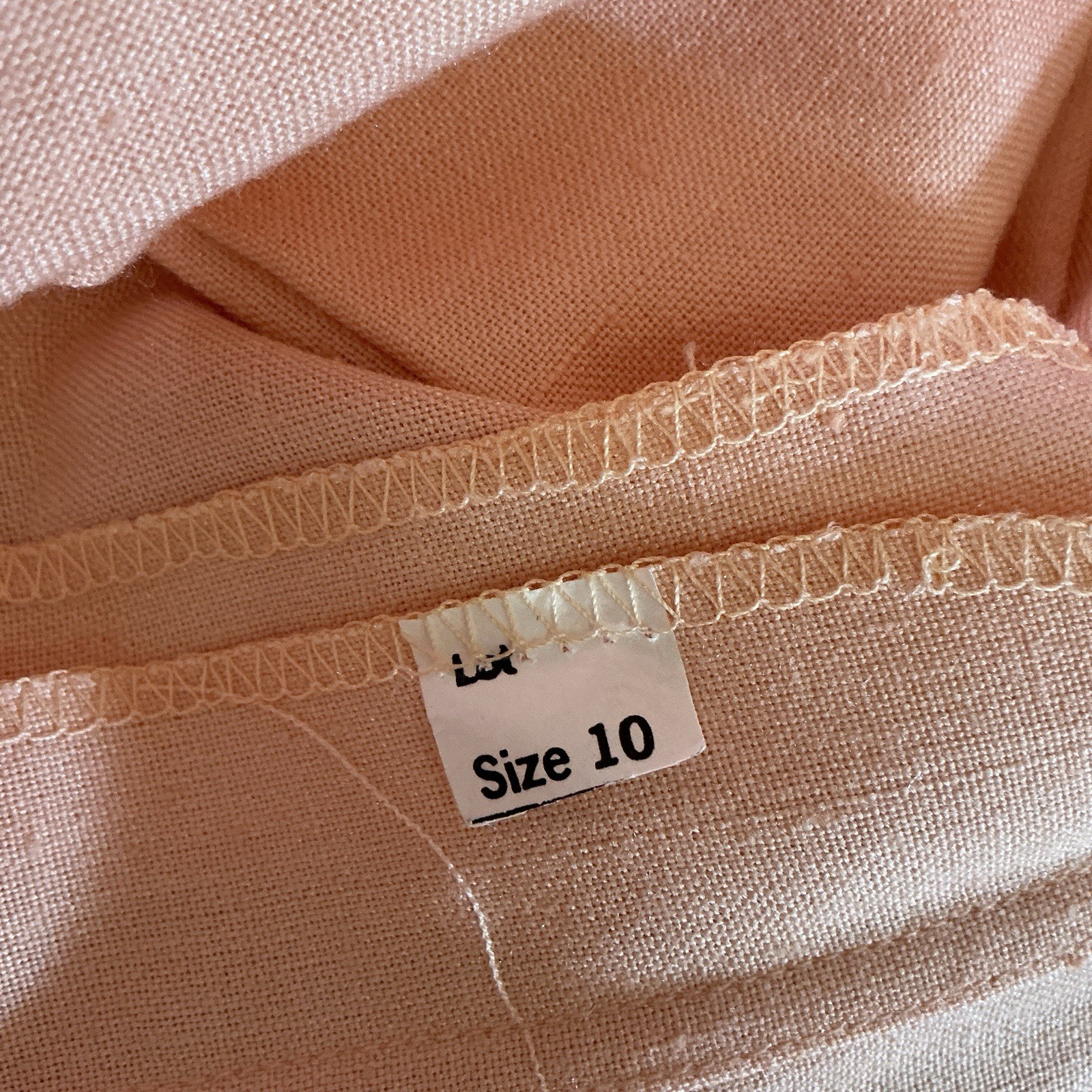 80s VTG Counterparts Petites Peach Pleated Tapered Trousers Size 10P Wmns #3602