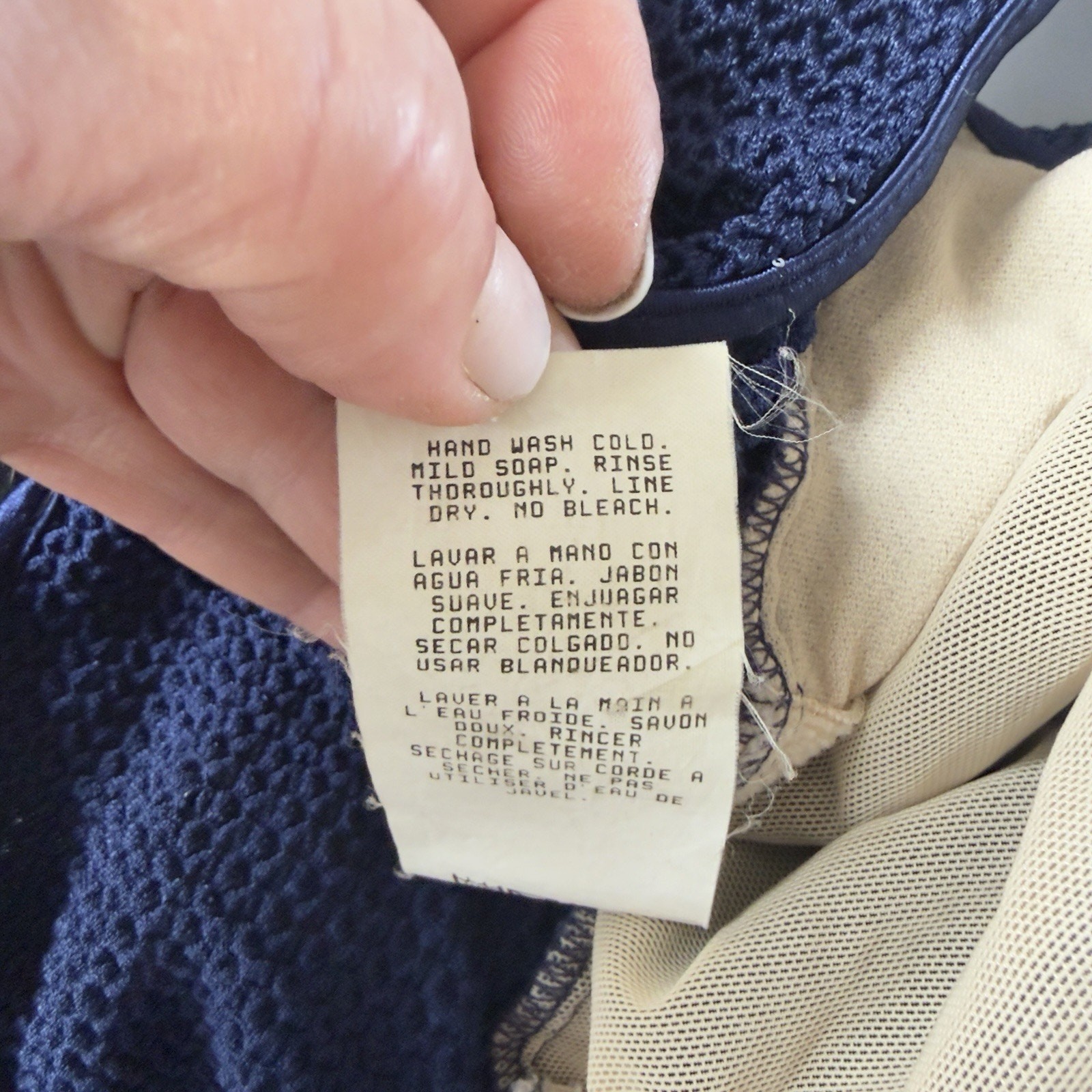 Cole of California Navy Textured One Piece Swimsuit Vintage Button Detail 14