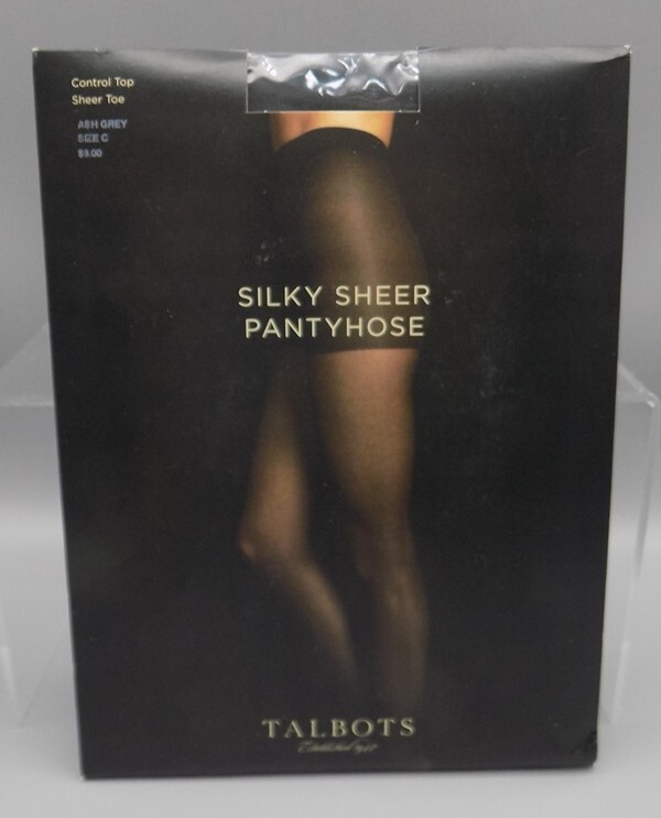 Talbots Silky Sheer Pantyhose Size C New Sealed Ash Grey Unused Vintage