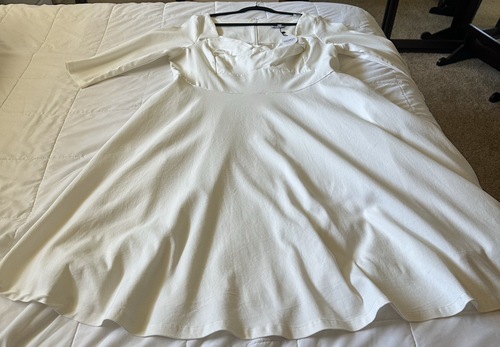 Unique Vintage 1950s Style Pleated Bust Swing Dress 3x/20