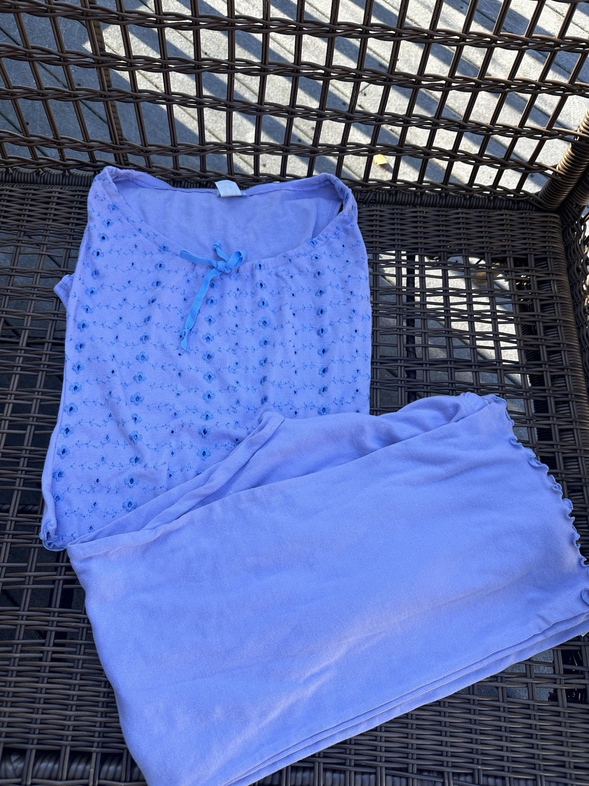 Vintage One Blond One Brunette 2 piece Pajamas Size Large