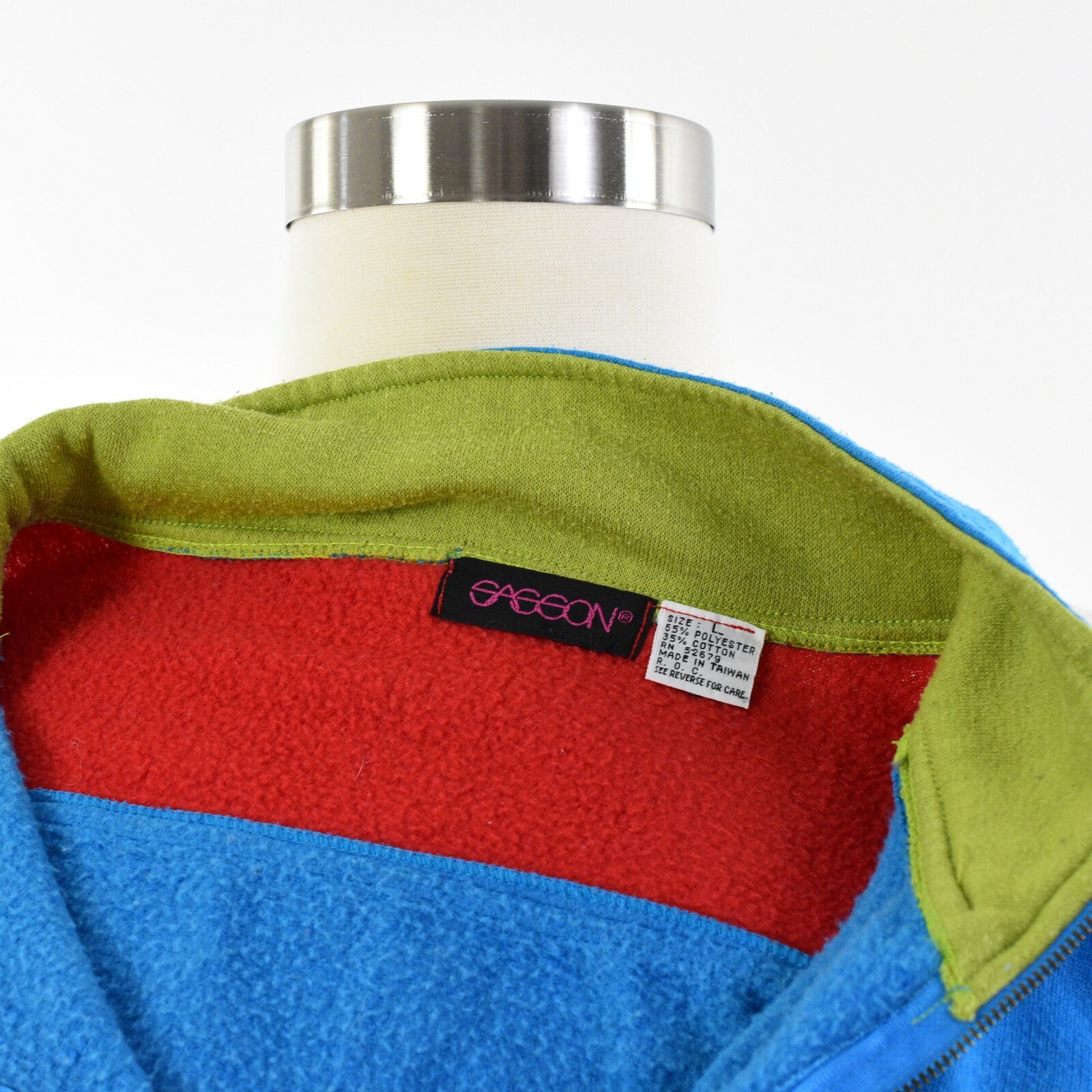 80s Vintage Womens L Hip Hop Sweatshirt Sasson Multicolor