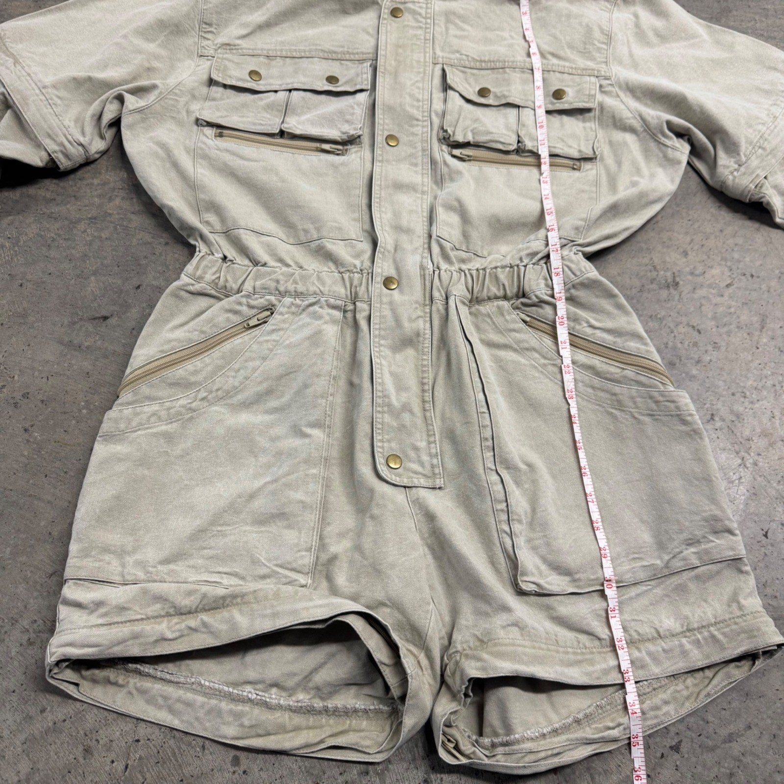 VTG Foreign Legion International Ways 80’s Khaki Cargo Romper S/L Safari