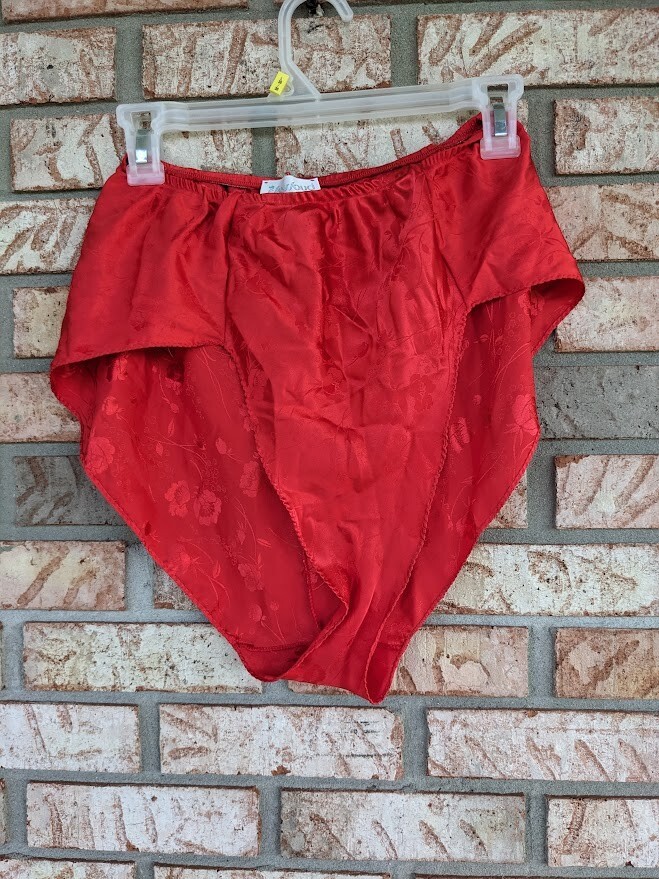 Vintage San Souci-Woman Teddy Set-2 Pc Set Red Camisole/Panty-Size Large-Sexy