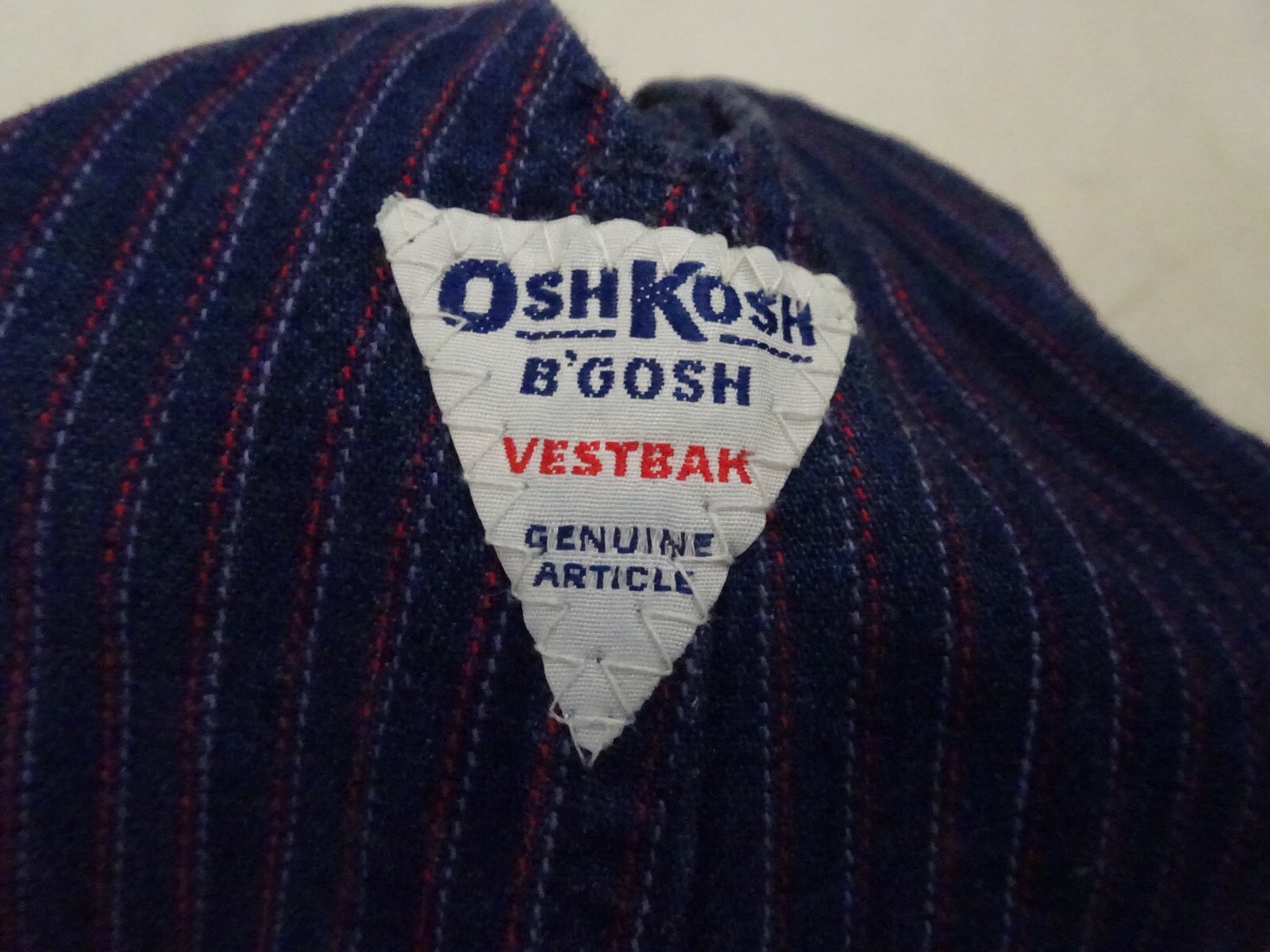 Vintage 80s Oshkosh Pinstripe Overalls Women’s Juniors 11 Blue Farm Bibs Work US