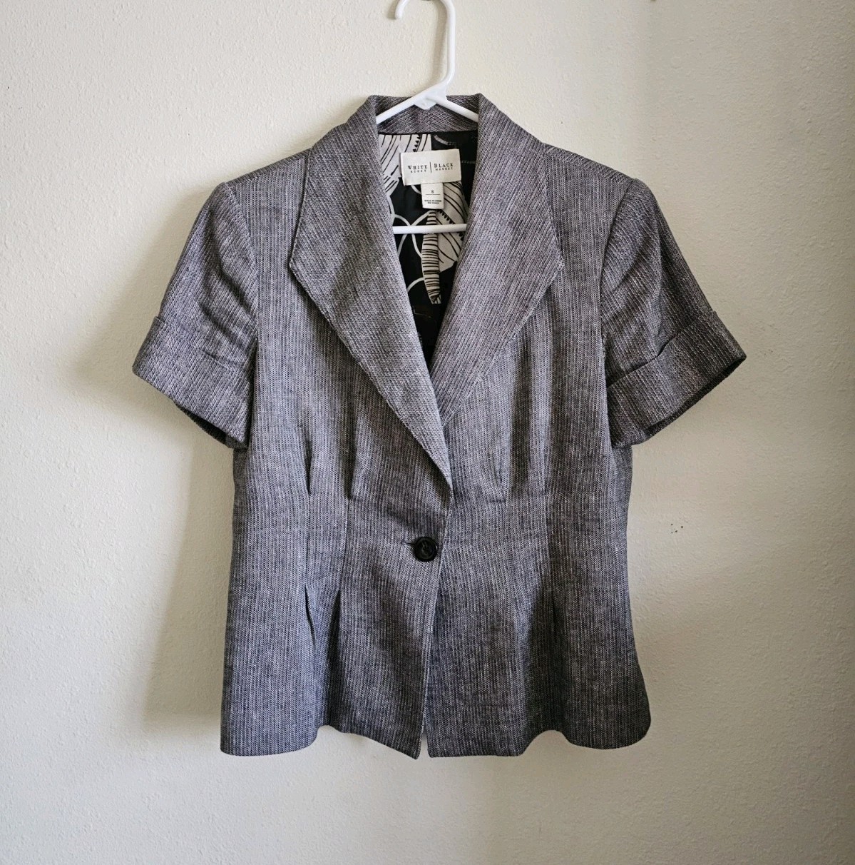 Vintage Grey and black White House Black Market blazer #preppy
