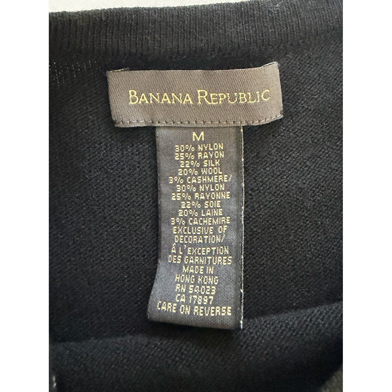 Vintage Banana Republic Embroidered Cashmere Silk Tank