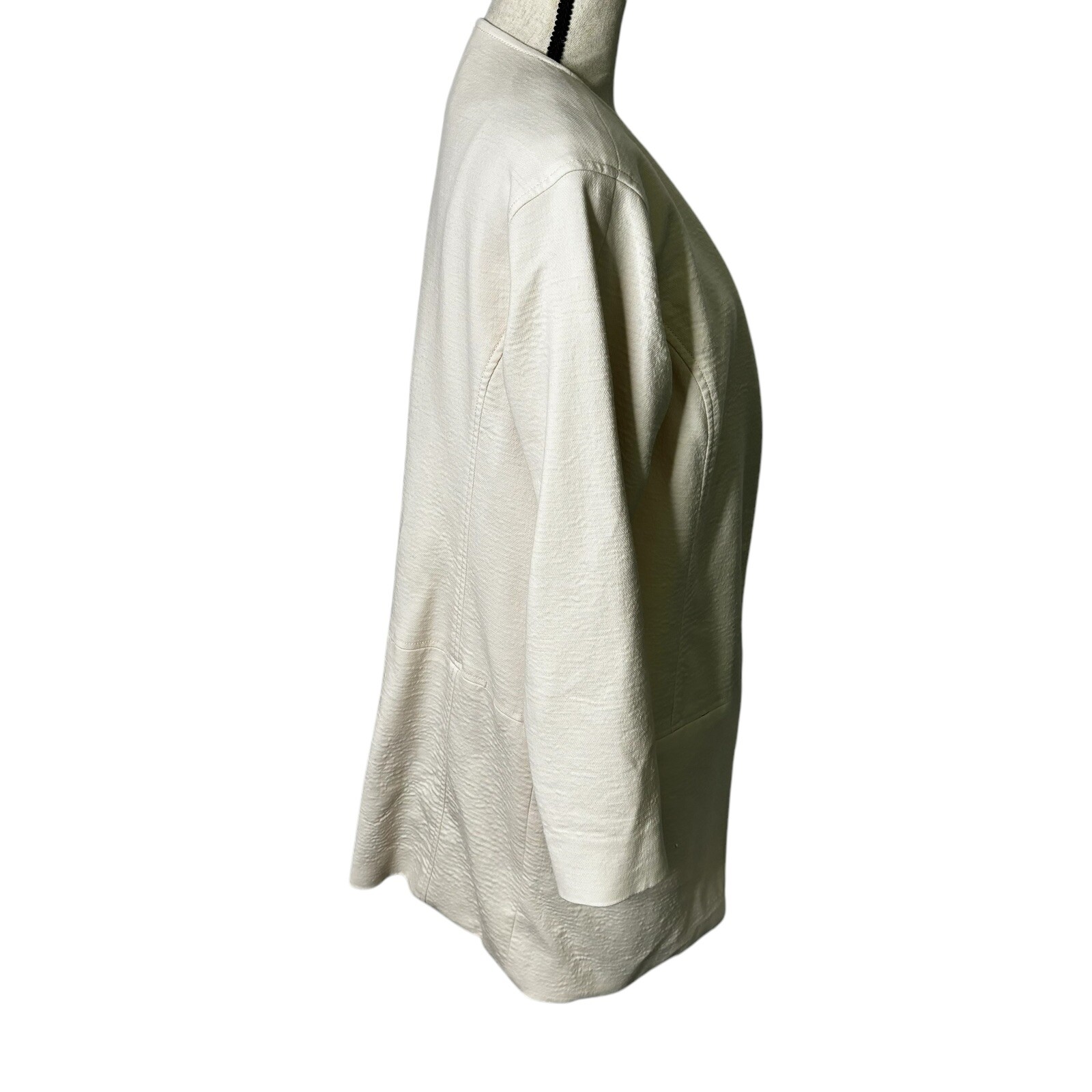 Worth New York Skirt Set Sz 8 Ivory Jacket Long Line Skirt Wool Blend 2 Pc READ
