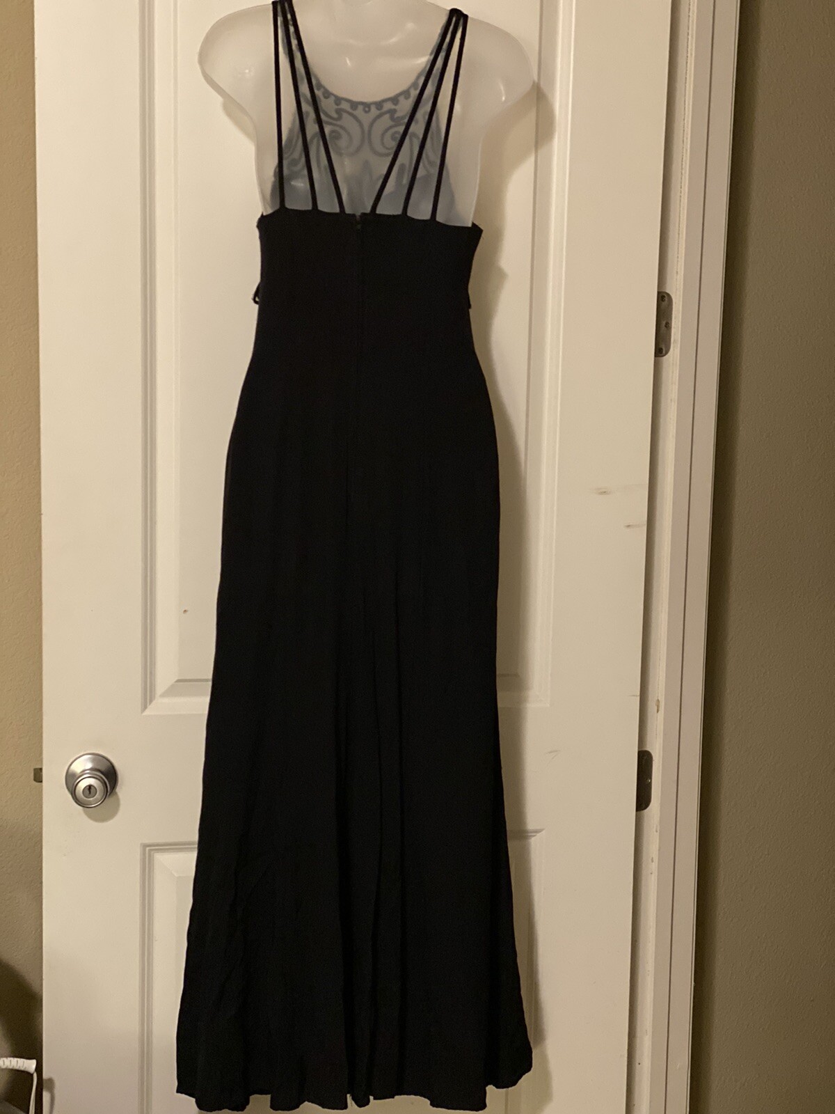 Blondie And Me Vintage Black Beaded Evening Formal Dress Made In USA Size 7