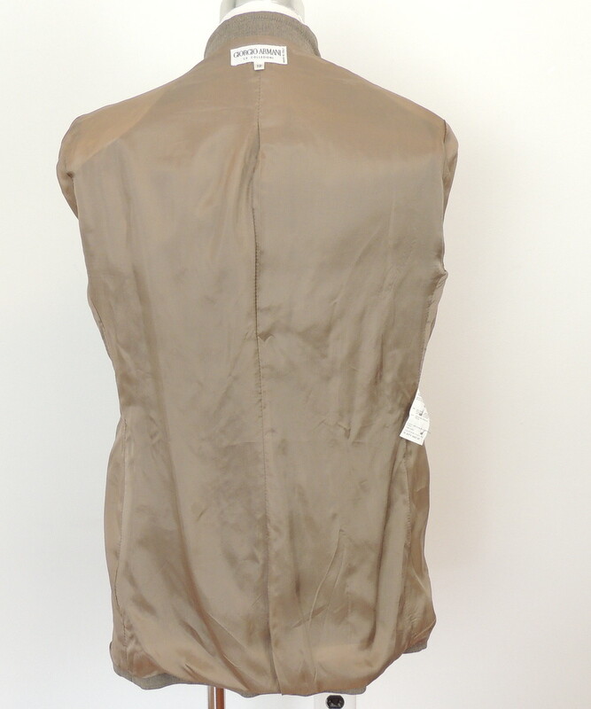 Vintage Giorgio Armani Le Collezioni Blazer Jacket 12 Gray Tweed Made In Italy