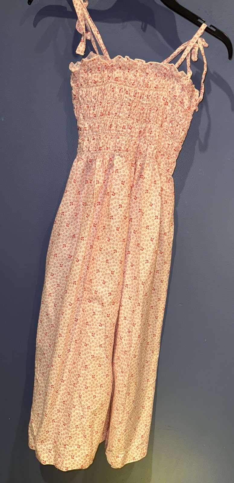 Womens OSFM Tube Top Cotton Accordian Country Hillbilly Dress 1960 Single Stitch