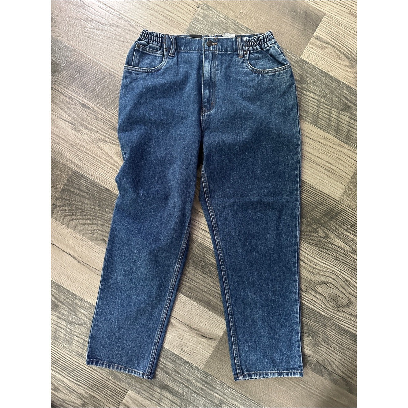 Bill Blass NWT vintage Relaxed Fit Blue Denim Jeans elastic women’s 16P