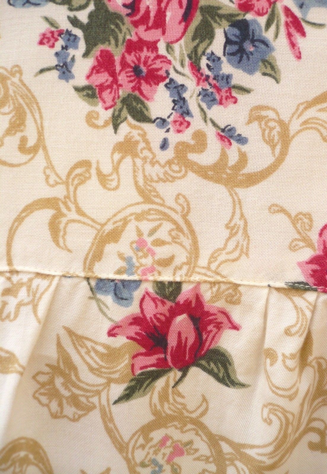 VTG RED ROSES 90S L XL R OVERSIZED M BUTTON UP FLORAL BOUQUET SHIRT WOMEN BLOUSE