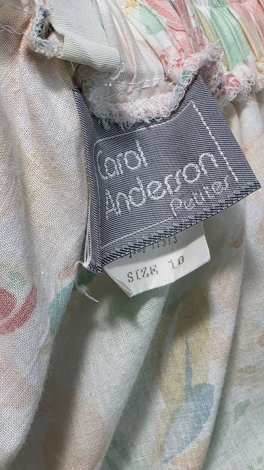 Vintage Carol Anderson Petite Floral Tie back Dress Size 2-4 Cottage Core Lolita