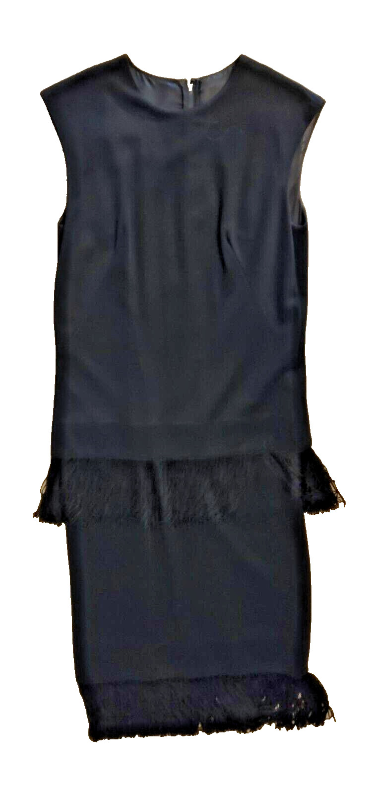Elinor Gay Original Vintage Black Fringed Dress 20’s Style Sz. S