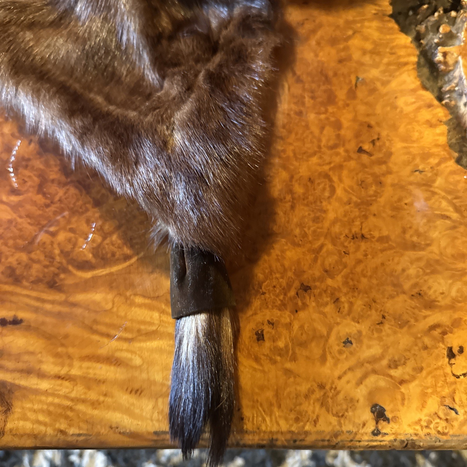 Vintage Genuine Mink Fur Stole – Natural Brown – Multiple Pieces