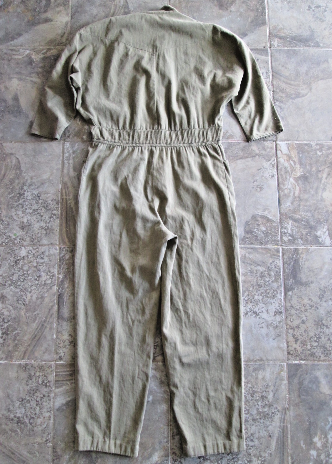 Vintage Joan Walters Petites Jumpsuit 12 32×25 Medium Large High Green Romper