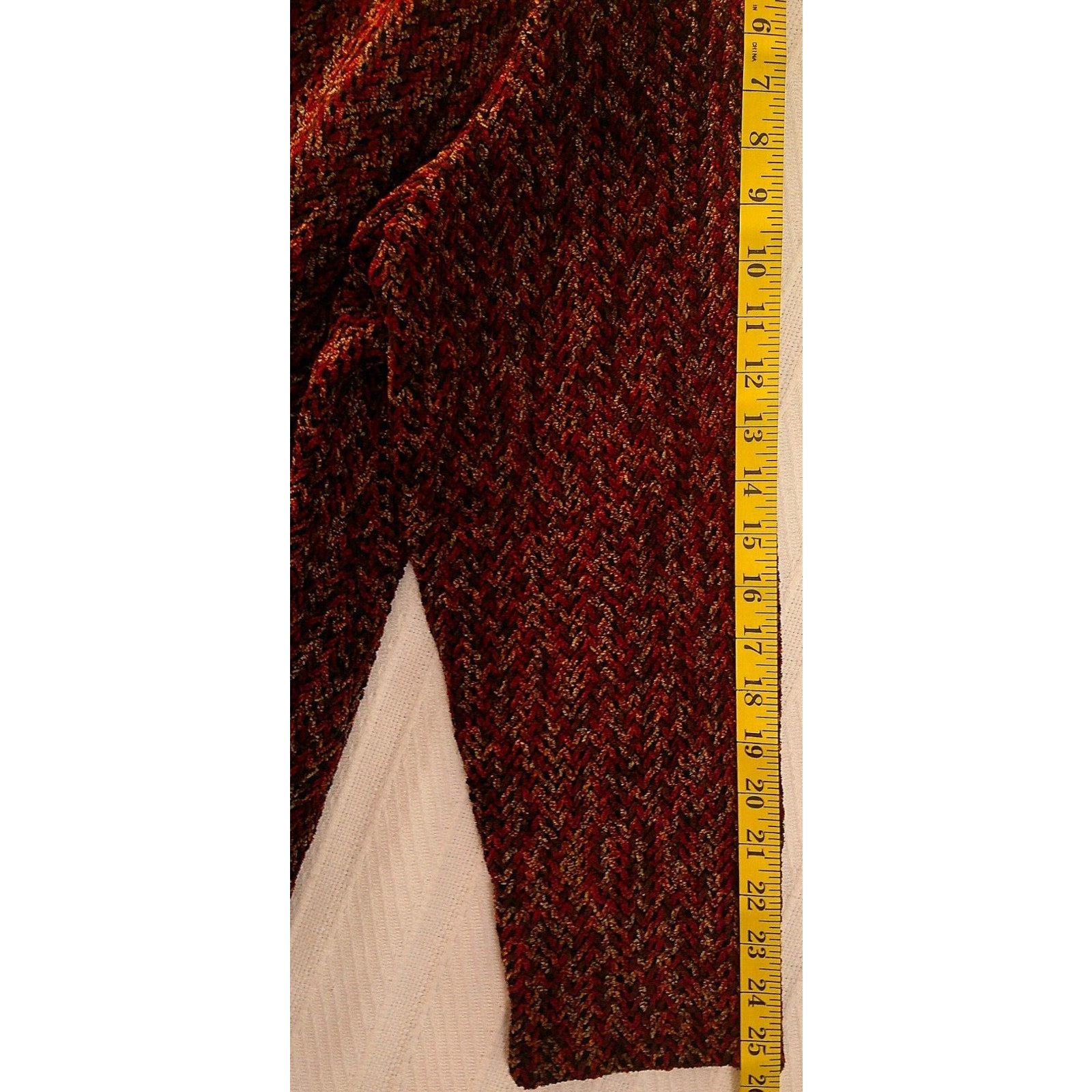 Vintage Serbin Women’s Burgundy Button Front Chenille Blazer Jacket-Size XL