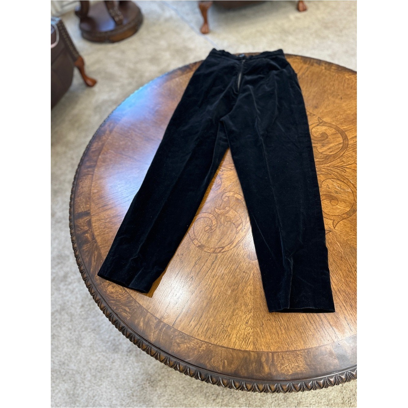 Casual Time of California Velveteen Pants XS Dark Academia Pinup Retro Glam