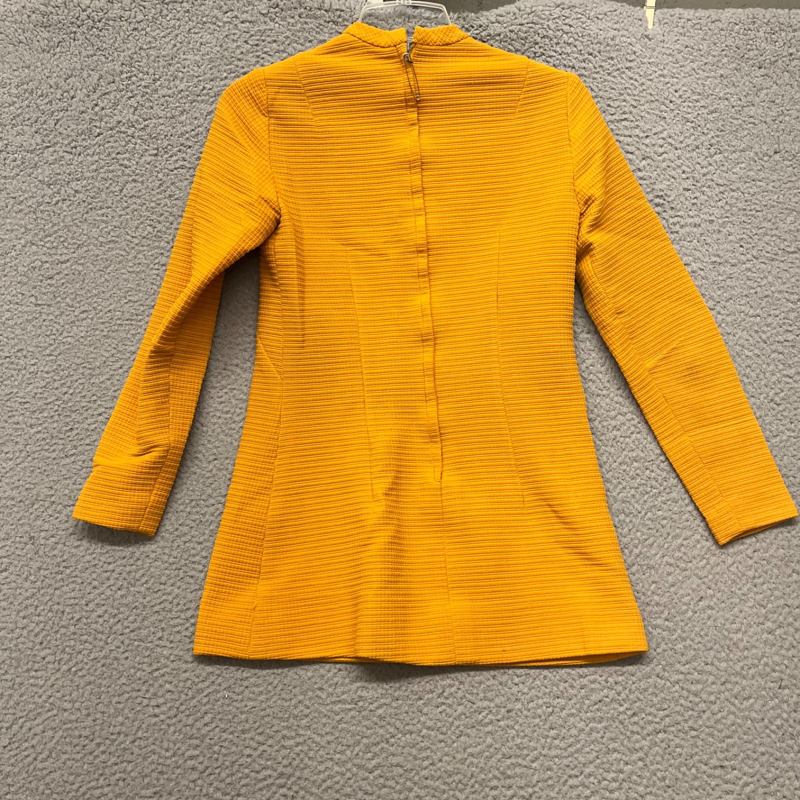 60’s Leisure Pant Set Womens S Marigold Yellow Textured Dacron Polyester 70’s