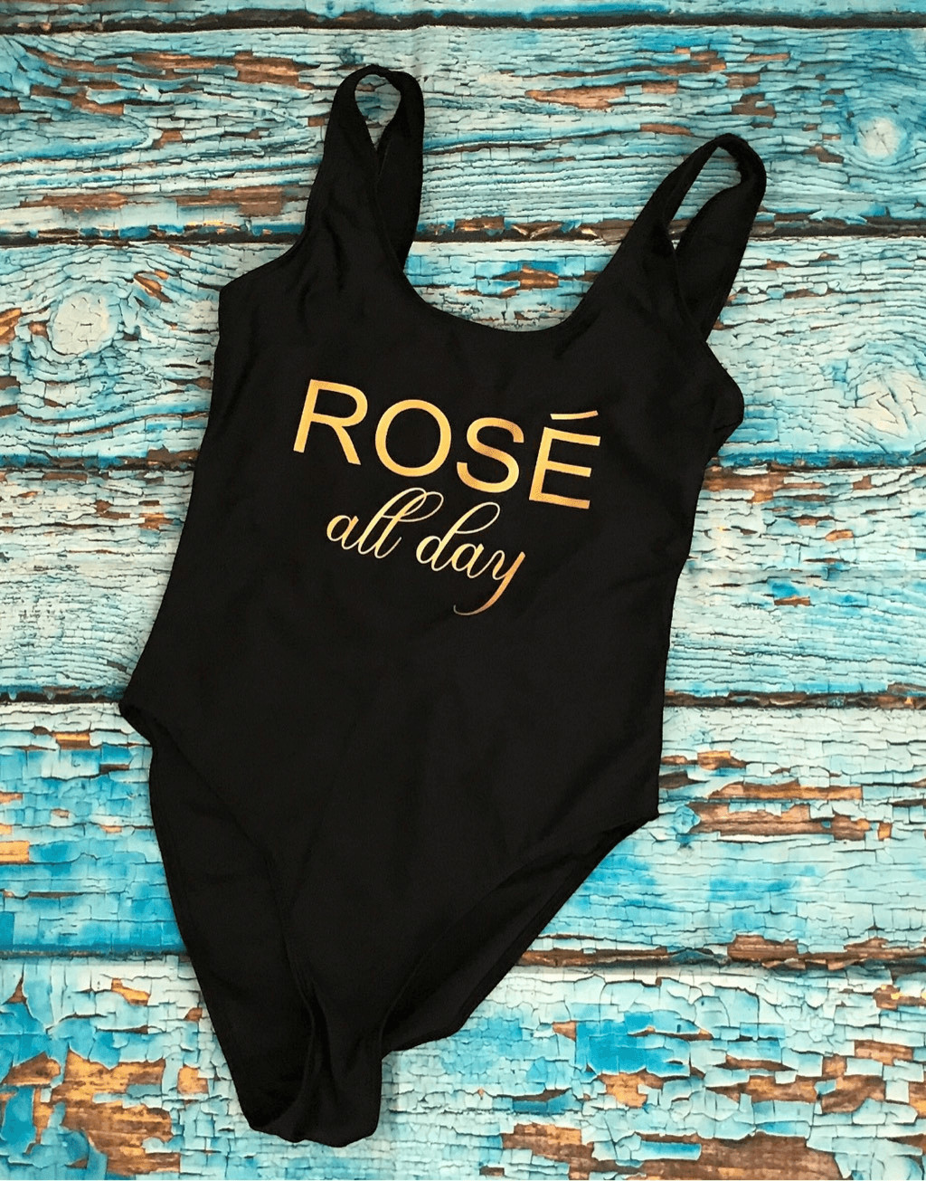 Rose All Day Black One Piece Swimsuit Size M
