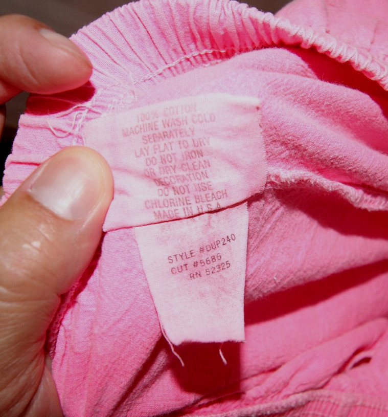 Vintage 90s Panama Jack Neon Pink Small Beach Lounge Pants USA Made Ocean