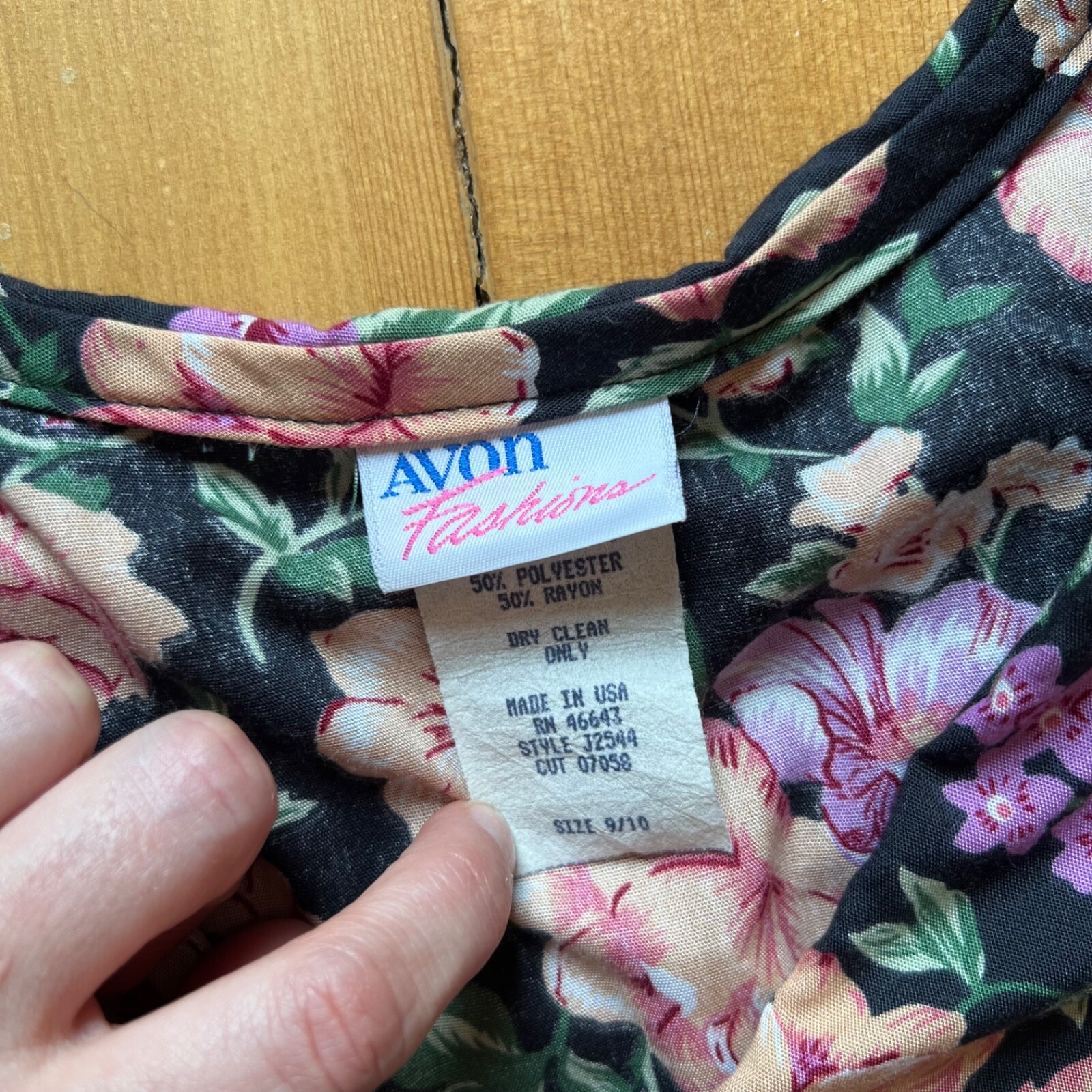 vintage 80s/90s drop waist dark floral dress 9/10 M