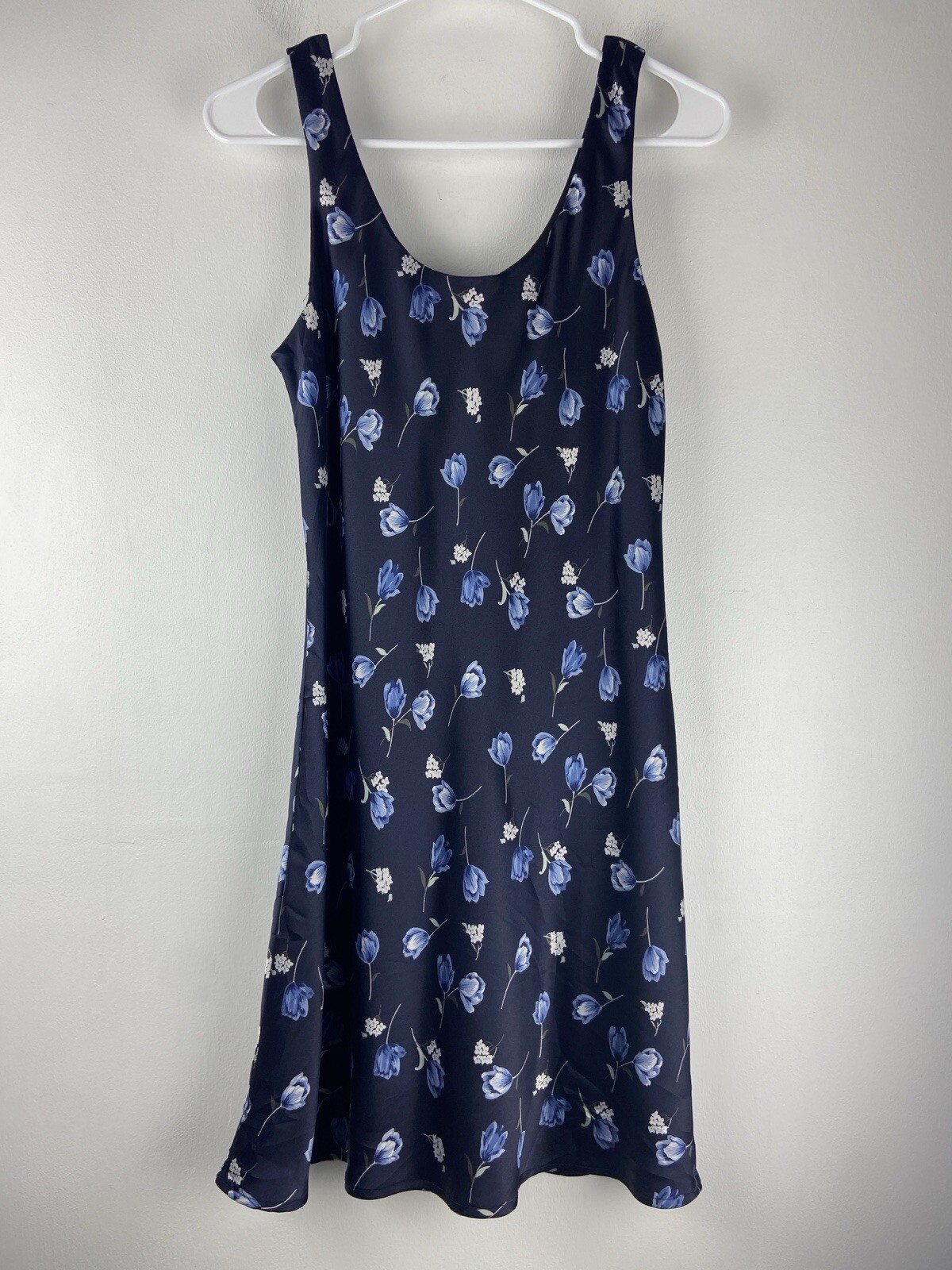 VTG Y2K rabbit rabbit Rabbit designs Sleeveless Satin Floral Mini Dress Size 8P