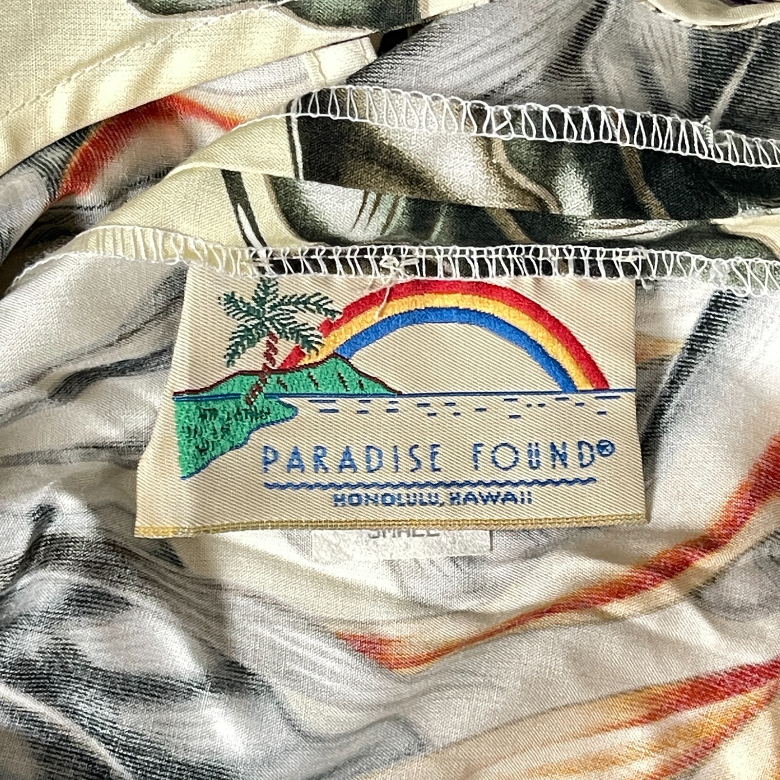 Paradise Found Women’s Vtg Hawaiian Dress Rayon size Small Birds of Paradise