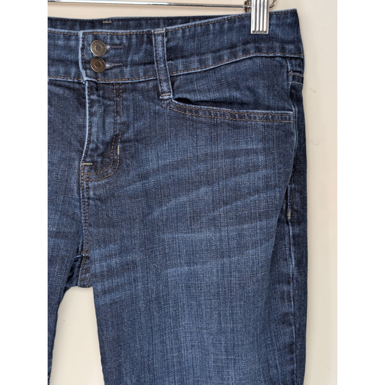 Vintage GAP Low Rise Curvy Bootcut Flare Jeans Womens 6L Blue Y2K Stretch Denim