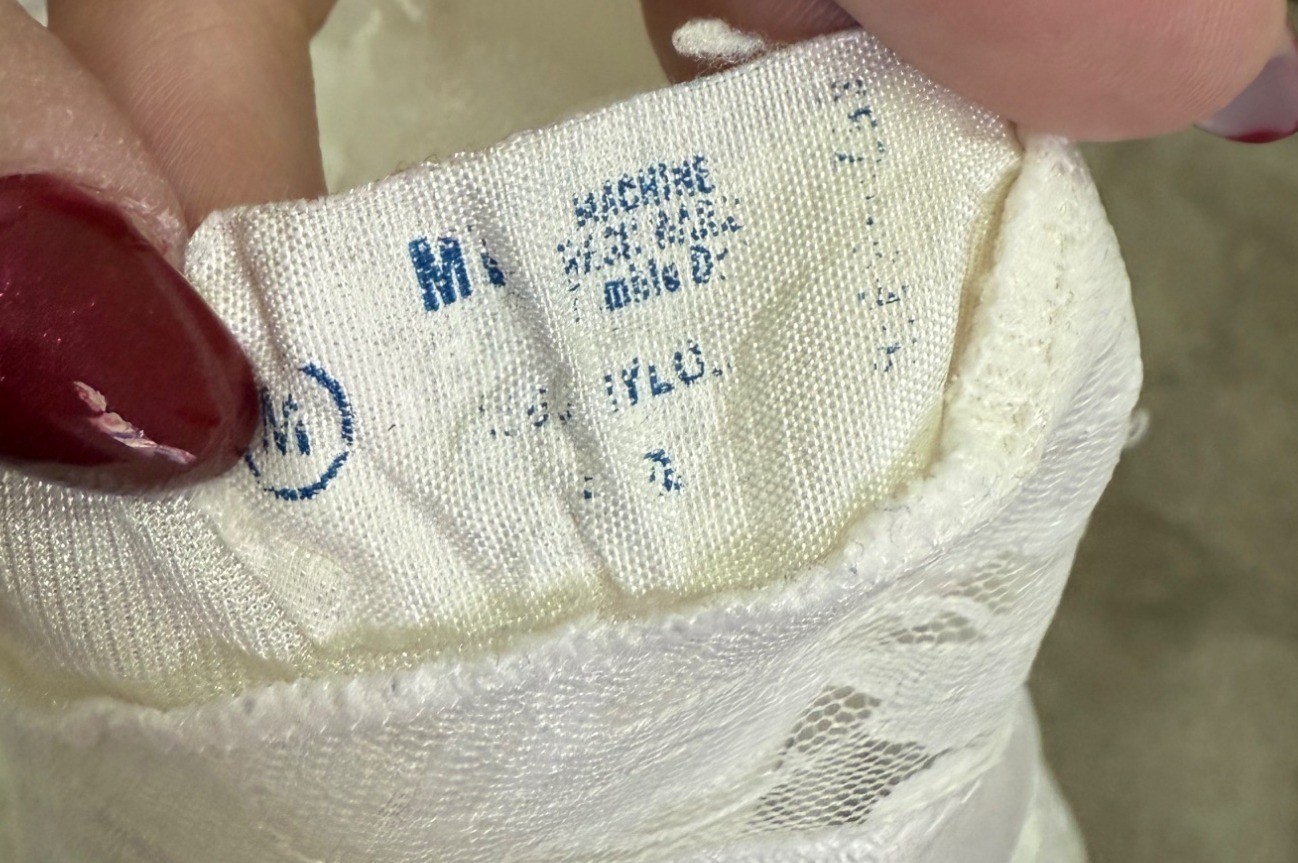 Vintage Slip Interludes by CIRA White Lace Satin Teddy Bodysuit Lingerie Medium