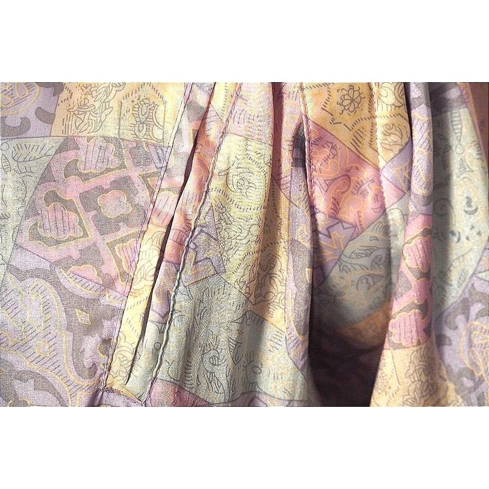 Vintage Great Cavalier Convertible Jacket Vest Women Medium Pink Patchwork 90s