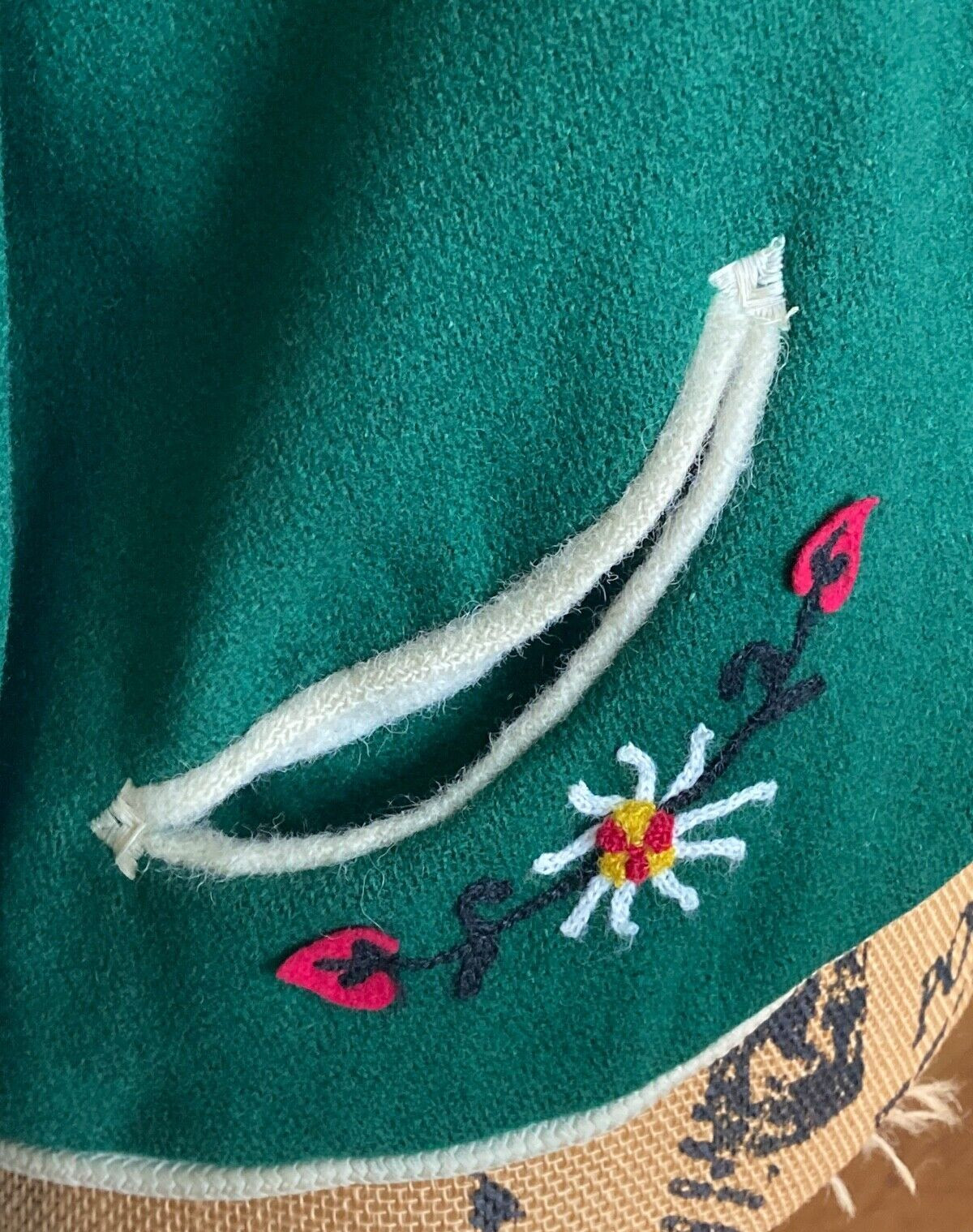 Vintage 50s Petti Glen Green Wool Embroidered Button Blazer Junior S