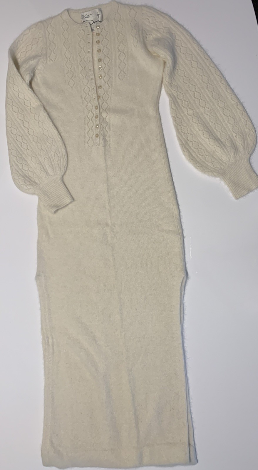 Vtg Knits By Don Rare Long Sleeve Sweater Dress Sz Small