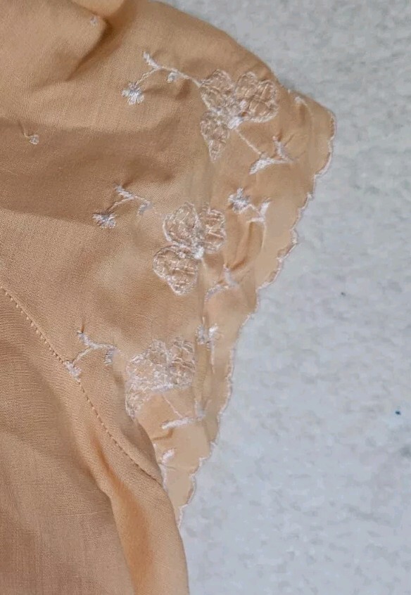 Vintage MARVEL MOLD BRASSIE CO Housecoat Robe Womens Grannycore Peach large