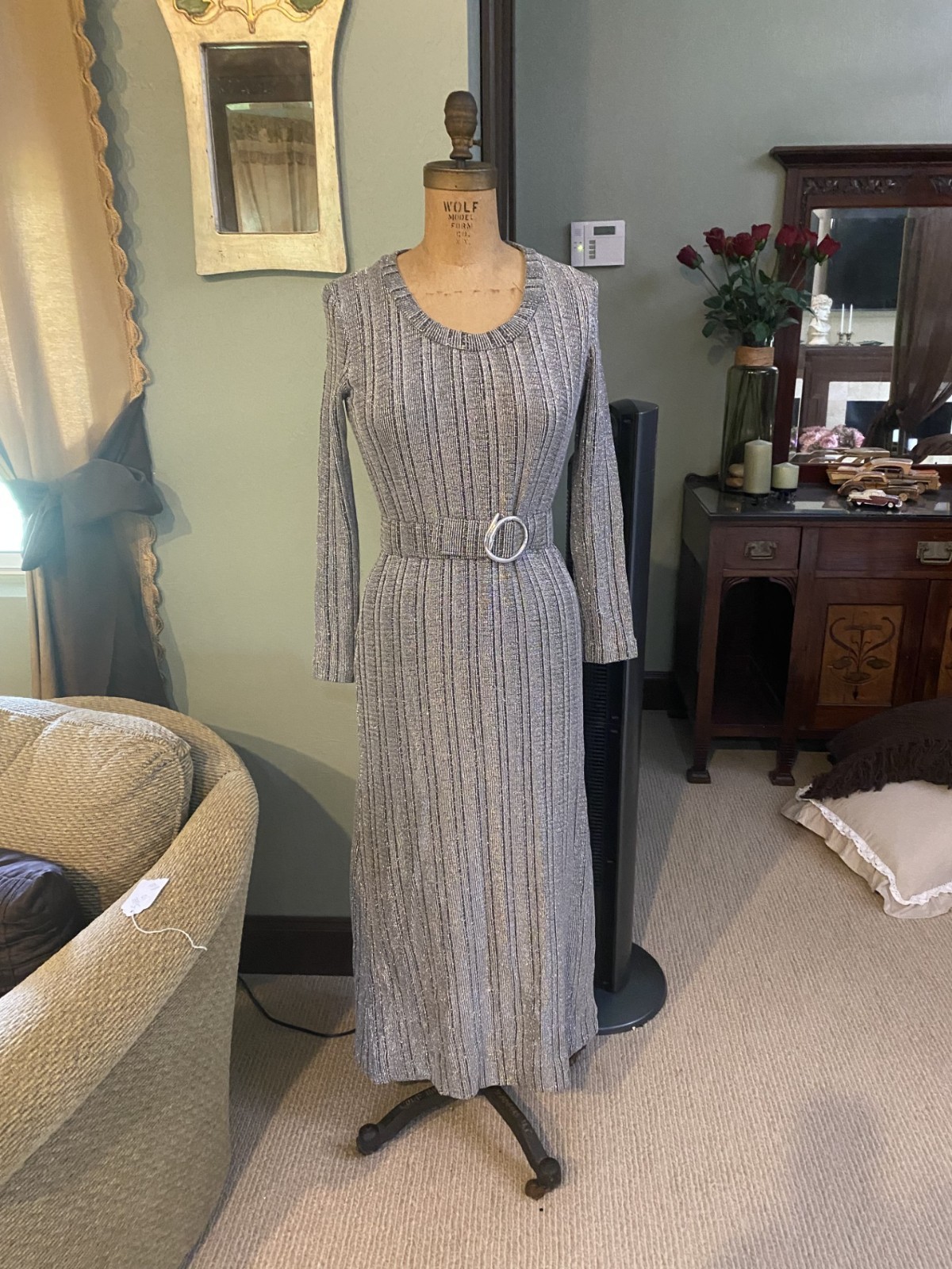 Beautiful, Vintage, Gray Woman’s Dress