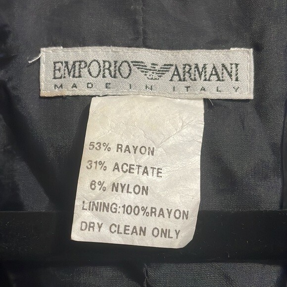Vintage Emporio Armani Blazer Minimalist Quiet Luxury Old Money Academia Capsule