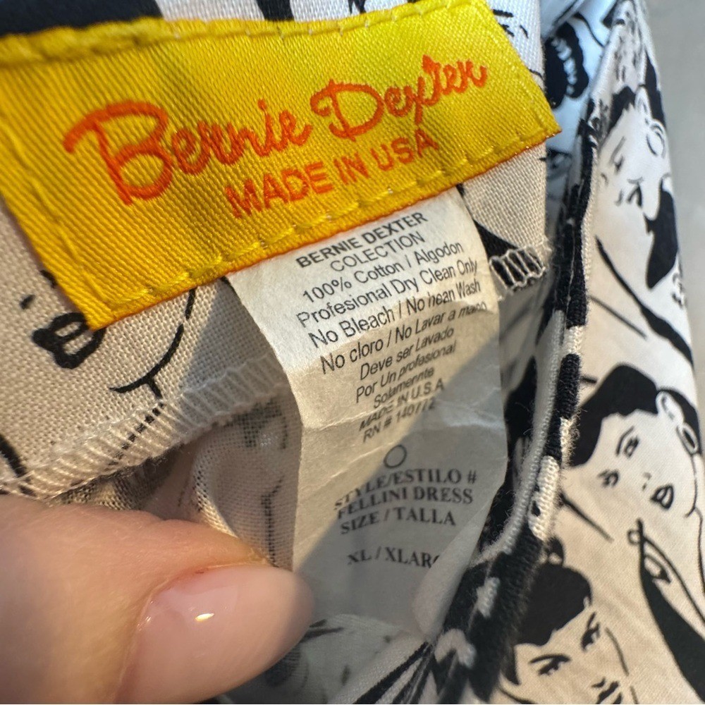 Bernie Dexter Photo Booth Fellini Dress XL Pop ART vintage Retro NWT
