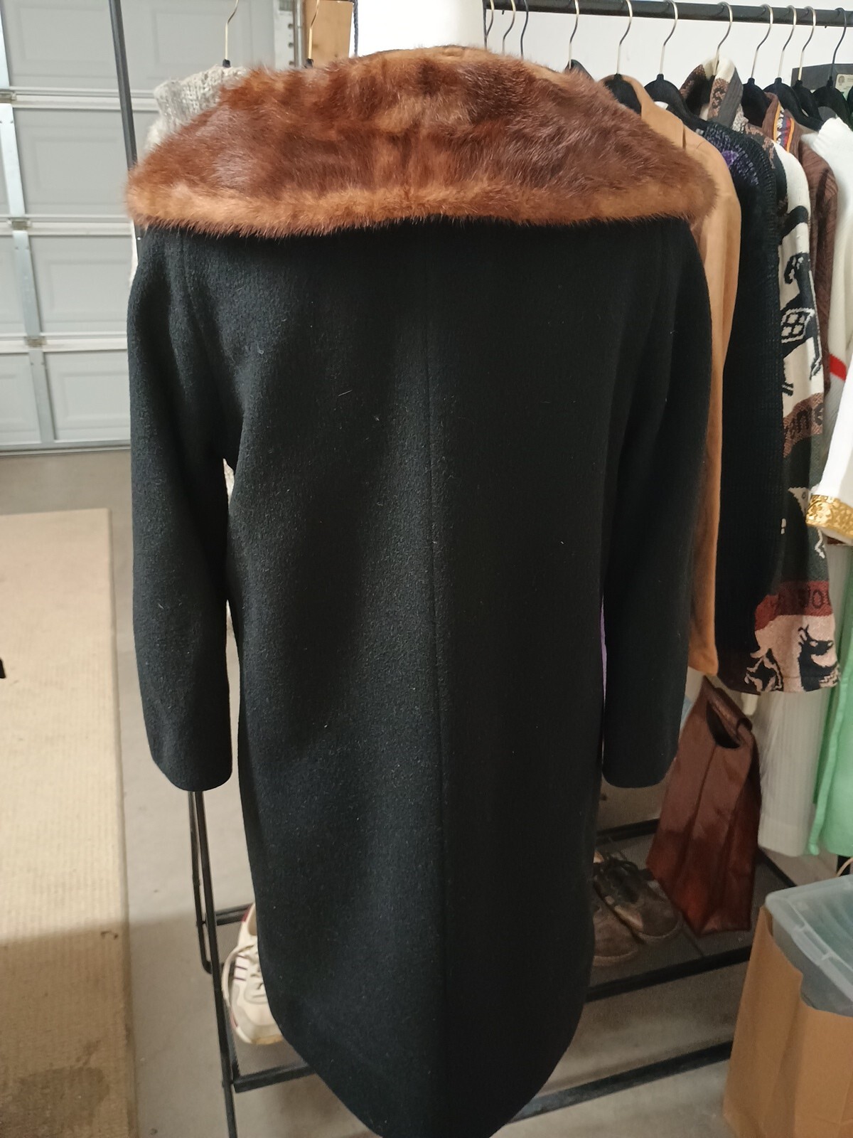 VINTAGE WOOL/FUR COAT