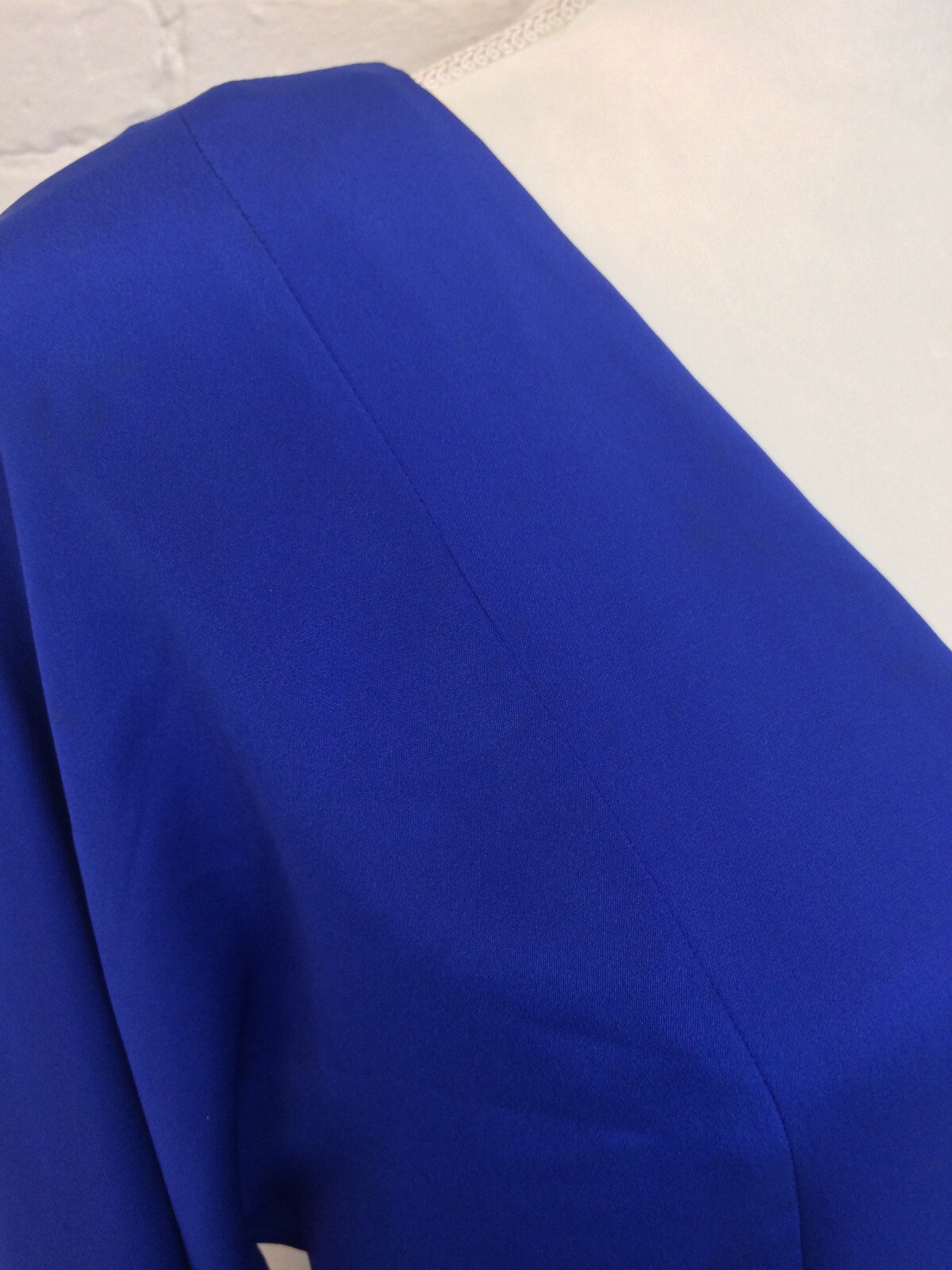 VTG 70s Holly’s Harp Dress Silk Blend Dolman Ruffle Blue M Stevie Nicks Boho